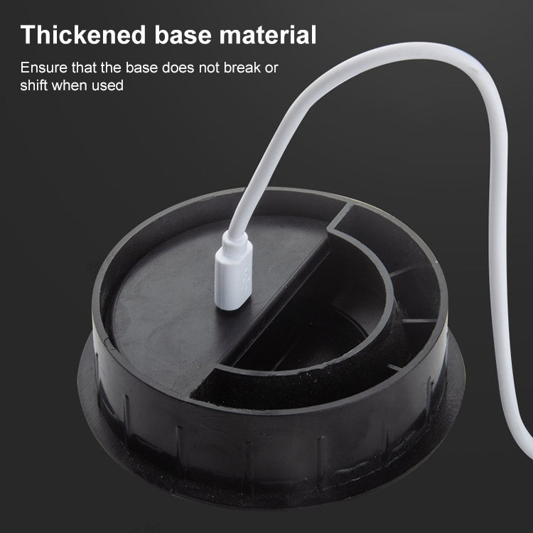 Supporto per avvolgitore rotondo con copertura per foro per cavo USB con presa da tavolo da 60 mm, 60mm