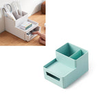 Scatola di immagazzinaggio di file di montaggio di scatola di cancelleria portapenne rimovibile da scrivania, 0115-2 (Blue Green), 0115-2 (Grey White)