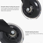 Ruota trasparente nera in PU da 2,5 pollici adatta per sedia da ufficio Ruota universale con vite muta 11x22mm, 2.5 inch Wheel