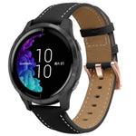 Per Garmin Forerunner 265S / 255S / Venu 2S Cinturino per orologio in vera pelle con fibbia in oro rosa da 18 mm, For Garmin Forerunner 265S / 255S / Venu 2S