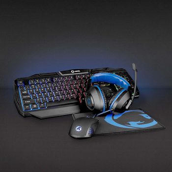 Gaming Combo Kit | 4-in-1 | Keyboard, Headset, Mouse and Mouse Pad | Black / Blue | QWERTY | EN Layout