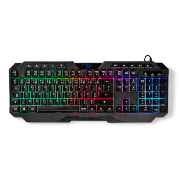 Wired Gaming Keyboard | USB Type-A | Membrane Keys | LED | AZERTY | FR Layout | USB Powered | Power cable length: 1.30 m | Multimedia