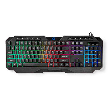 Wired Gaming Keyboard | USB Type-A | Membrane Keys | LED | QWERTY | US Layout | USB Powered | Power cable length: 1.30 m | Multimedia