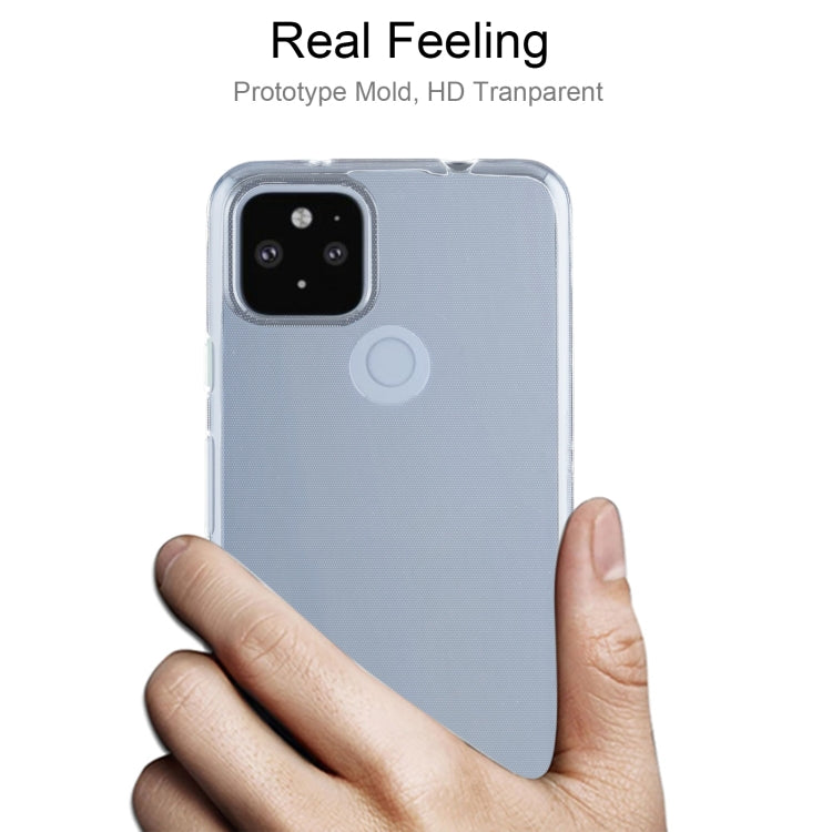 Per Google Pixel 5A 5G Custodia protettiva morbida in TPU trasparente ultrasottile da 0,75 mm, For Google Pixel 5A 5G