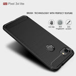 Custodia in TPU antiurto in fibra di carbonio con trama spazzolata per Google Pixel 3XL Lite, For Google Pixel 3XL Lite, Google Pixel 3XL Lite
