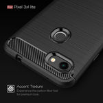 Custodia in TPU antiurto in fibra di carbonio con trama spazzolata per Google Pixel 3XL Lite, For Google Pixel 3XL Lite, Google Pixel 3XL Lite