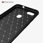 Custodia in TPU antiurto in fibra di carbonio con trama spazzolata per Google Pixel 3XL Lite, For Google Pixel 3XL Lite, Google Pixel 3XL Lite