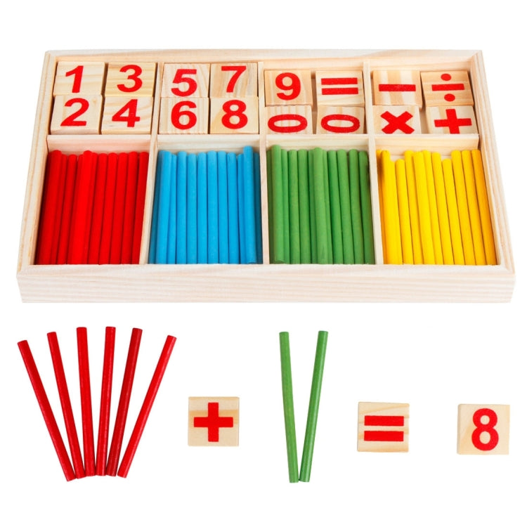 Intelligenza Giocattoli per bambini Bastoncini matematici con cifre in legno, Digit Mathematical Sticks