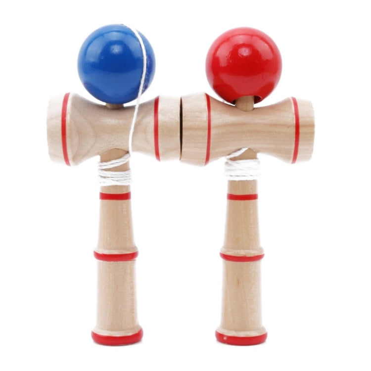 Kendama classico giocattolo in legno con corda extra, dimensioni: 13,5 x 5,5 cm