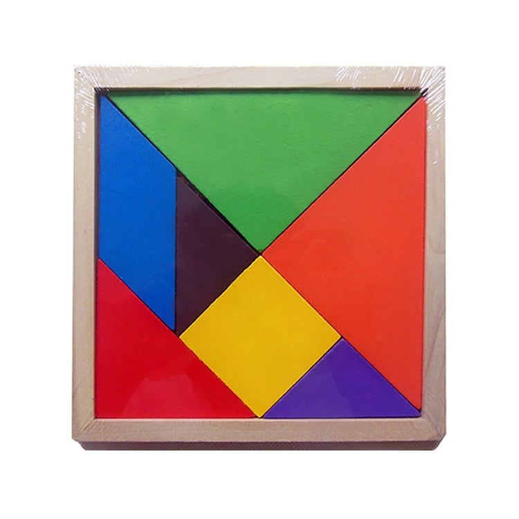 Puzzle per bambini in legno pregiato Tangram di grandi dimensioni, dimensioni: 16 * 16 cm, Tangram, Size: 16*16cm