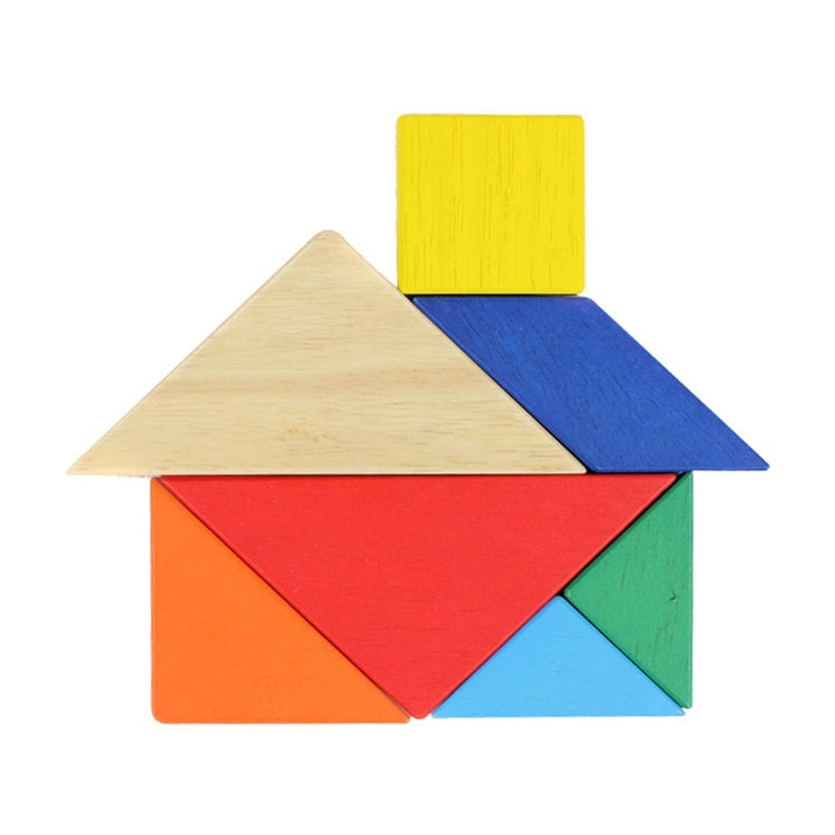 Puzzle per bambini in legno pregiato Tangram di grandi dimensioni, dimensioni: 16 * 16 cm, Tangram, Size: 16*16cm