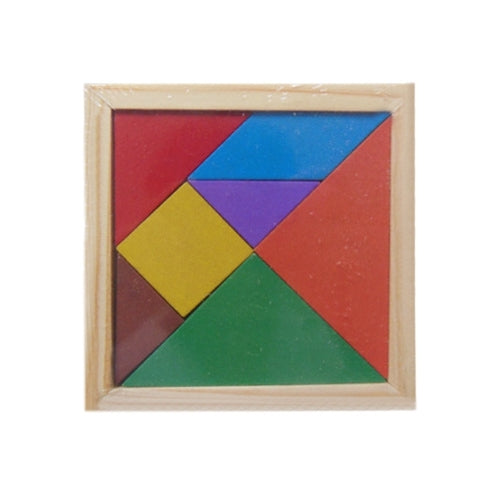 Puzzle Tangram di piccole dimensioni in legno pregiato giocattolo per bambini, dimensioni: 11 * 11 cm, Tangram, Size: 11*11cm