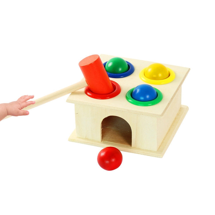 Tavolo per battere a percussione giocattolo intellettuale per l'educazione precoce del bambino, dimensioni: 12 * 12 * 10 cm, Burlywood