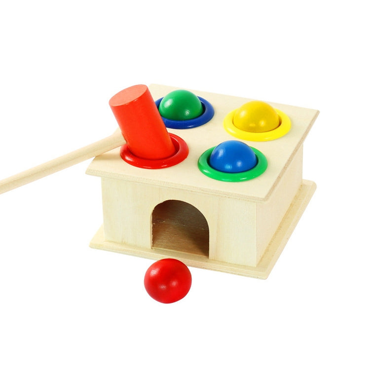 Tavolo per battere a percussione giocattolo intellettuale per l'educazione precoce del bambino, dimensioni: 12 * 12 * 10 cm, Burlywood