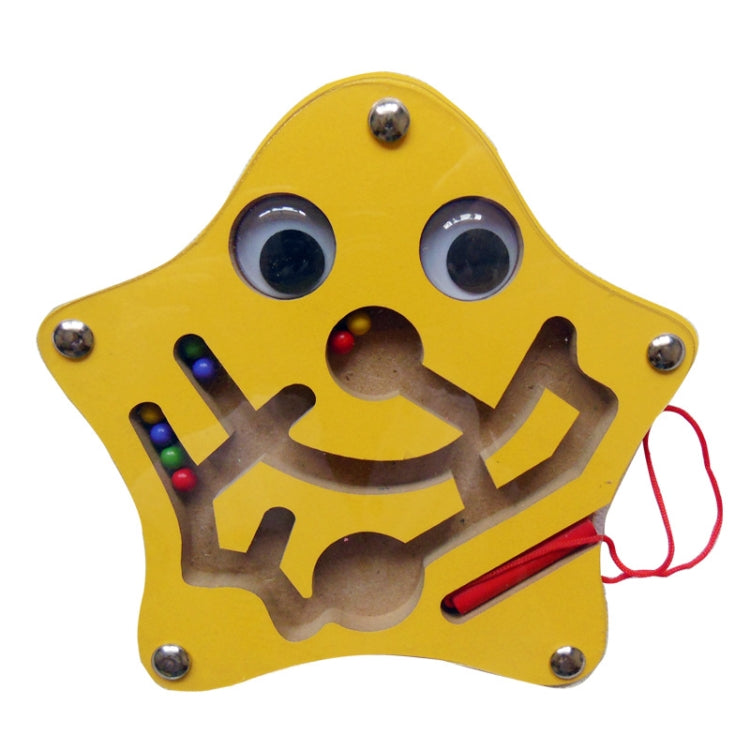 Labirinto per animali magnetico di piccole dimensioni in legno giocattolo puzzle per bambini, Starfish, Snail, Frog, Duck, Fish, Owl, Ladybug, Tortoise, Monkey, Apple, New Small Fish, New Apple