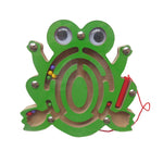 Labirinto per animali magnetico di piccole dimensioni in legno giocattolo puzzle per bambini, Starfish, Snail, Frog, Duck, Fish, Owl, Ladybug, Tortoise, Monkey, Apple, New Small Fish, New Apple