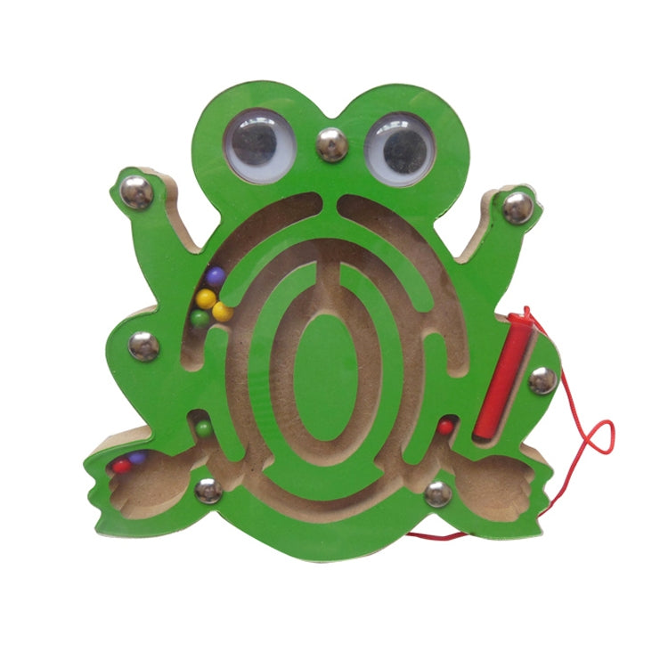 Labirinto per animali magnetico di piccole dimensioni in legno giocattolo puzzle per bambini, Starfish, Snail, Frog, Duck, Fish, Owl, Ladybug, Tortoise, Monkey, Apple, New Small Fish, New Apple