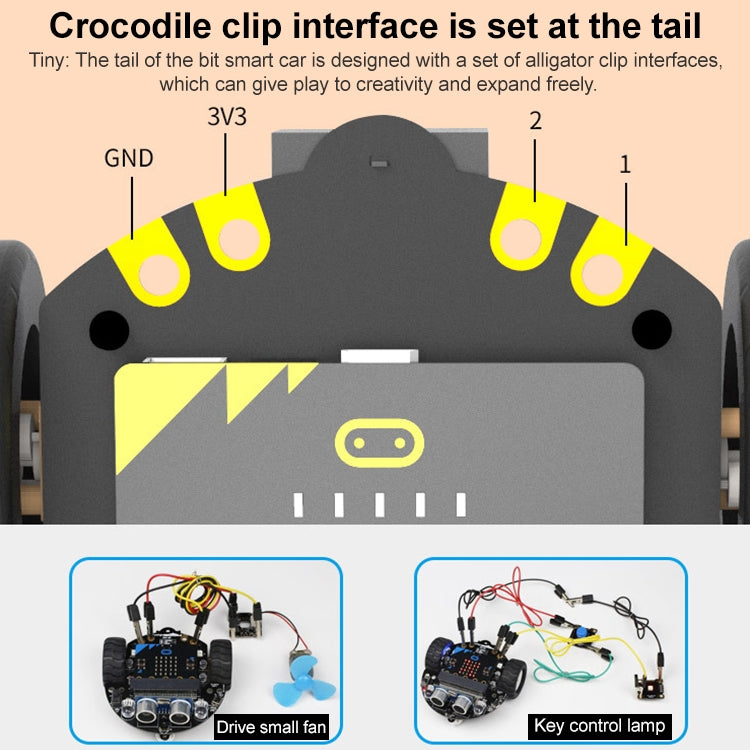 Yahboom Tinybit Smart Robot Car Compatible with Micro:bit V2/1.5 Card, Without Micro:bit V2/V1.5 Card, Tinybit Smart Robot