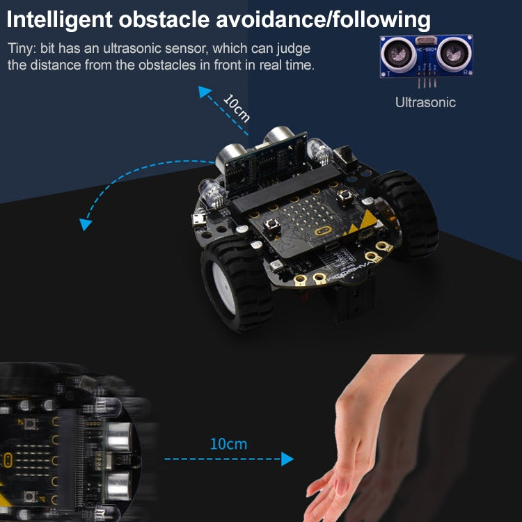 Yahboom Tinybit Smart Robot Car Compatible with Micro:bit V2/1.5 Card, Without Micro:bit V2/V1.5 Card, Tinybit Smart Robot