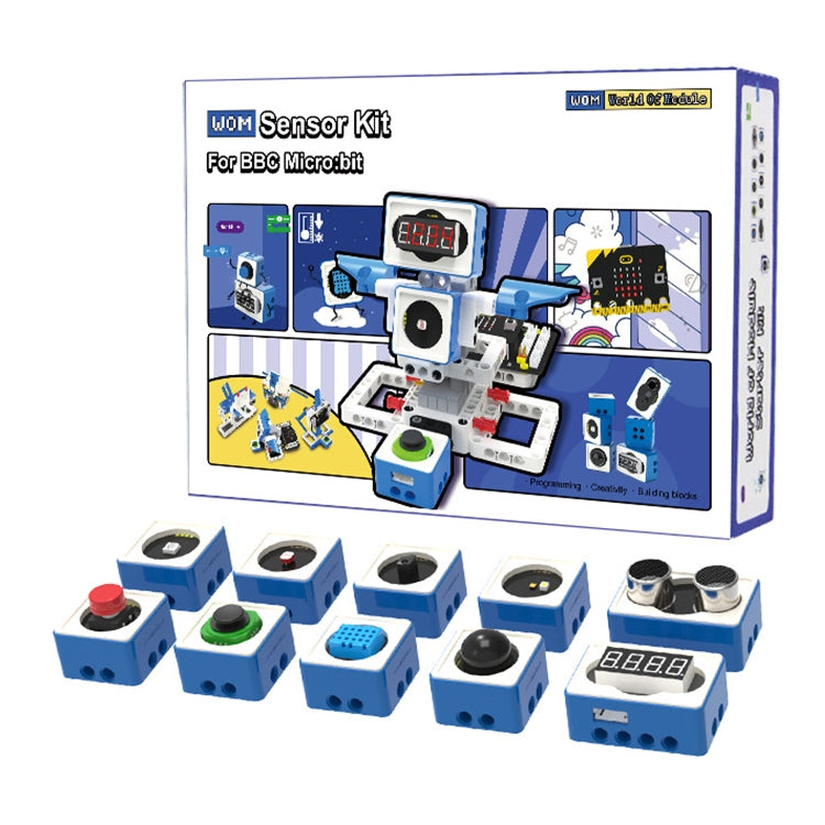 Yahboom Kit modulo sensore building block, compatibile con Micro:bit V2/V1.5 Arduino UNO Raspberry Pi Pico, senza micro:bit, Building Block Sensor Kit