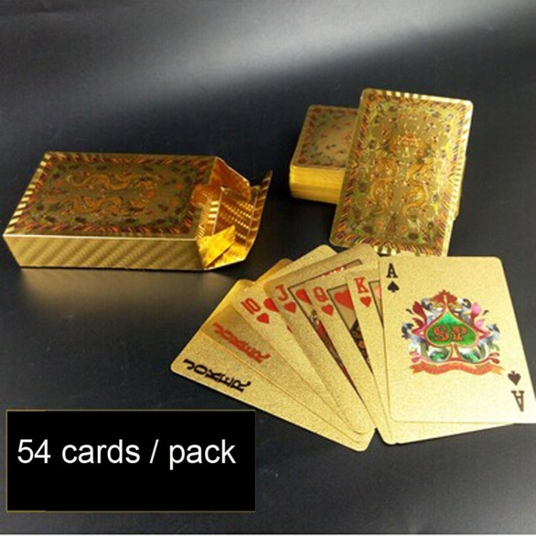 Plastica con retro smerigliato creativo da Las Vegas a Macao Carte da gioco Texas Poker Novità Collezione Regalo, Gold Double Dragon Kung Hei Fat Choy Paper Box, Golden Tattice Paper Box, Golden Dragon Amass Fortunes Paper Box, Golden Dollar Paper Box