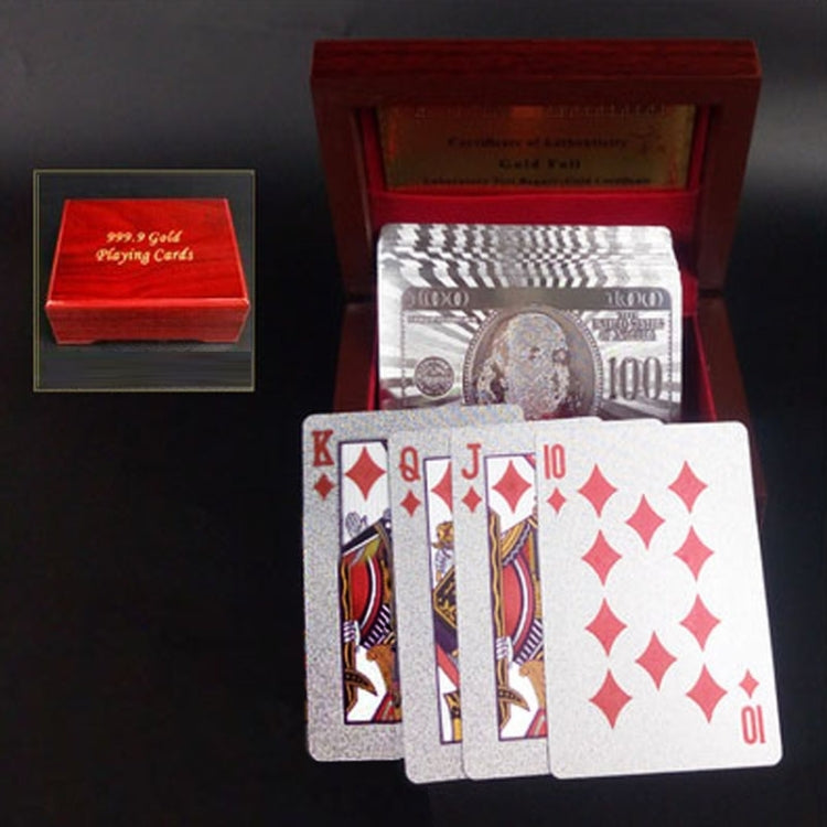 Plastica creativa con retro smerigliato da Las Vegas a Macao Carte da gioco Texas Poker con confezione regalo in legno, Golden 100 Euro Wooden Gift Box, Golden Dollar Wooden Gift Box, Golden Tattice Gift Box, Golden 500 Euro Wooden Gift Box