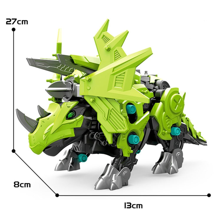 MoFun 5702 Bambini Meccanico Elettrico Baionetta Triceratopo Simulazione Animale Puzzle Giocattolo assemblato fai da te, 5702