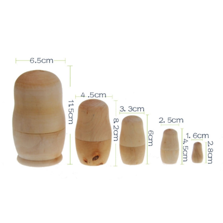 Set 25 pezzi bambole russe fai da te 5 strati bianche