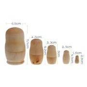 25 pezzi (5 set) creativi fai da te bianchi embrioni russi cinque strati di bambole, 25PCS DIY Five Layers of Dolls