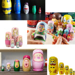 Set 25 pezzi bambole russe fai da te 5 strati bianche