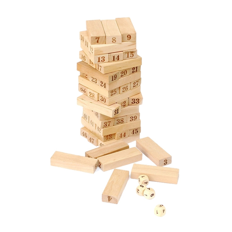 48 blocchi da costruzione in legno in pila, Wooden Building Blocks