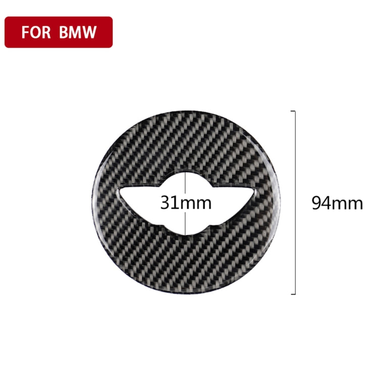Volante per auto Logo R Telaio Adesivo decorativo in fibra di carbonio per BMW MINI R55 / R56 / Countryman R60 / Paceman R61, For BMW MINI R55