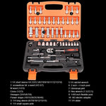 Set di chiavi a cricchetto per cassetta degli attrezzi combinata per riparazione auto multifunzione 53 in 1, 53 In 1