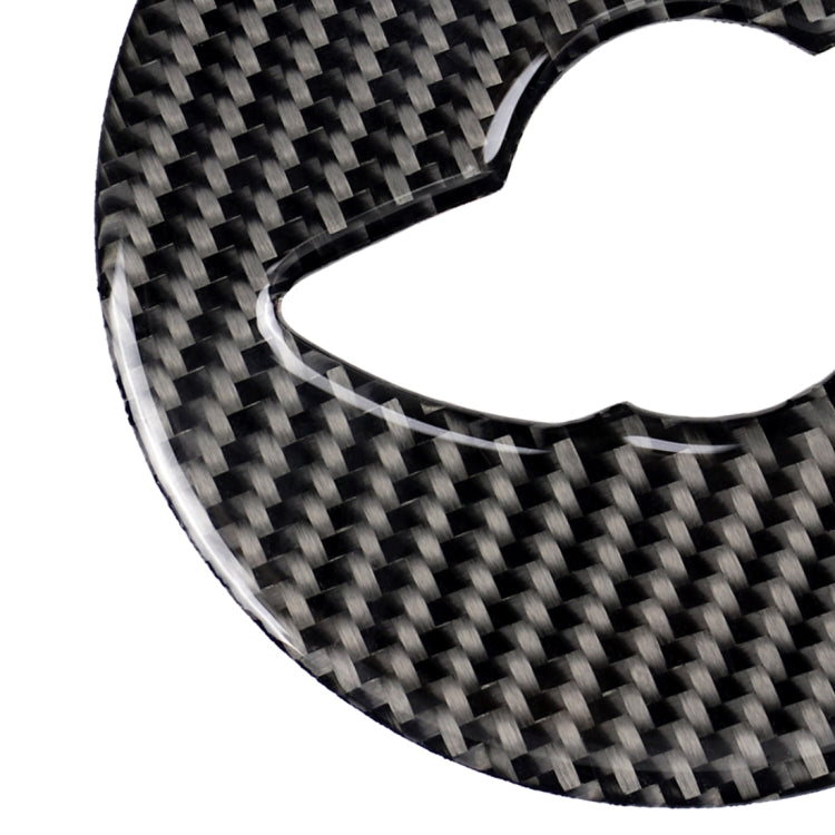 Adesivo decorativo in fibra di carbonio con logo del volante dell'auto F per BMW Mini Cooper F55 / F56 / F60 / Countryman F60, For BMW MINI R56