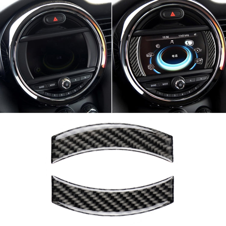 2 pezzi auto F pannello di navigazione pannello di navigazione in fibra di carbonio adesivo decorativo per BMW Mini Cooper Countryman Clubman F54 / F55 / F56 / F60, For BMW Mini F55