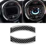 2 pezzi auto F pannello di navigazione pannello di navigazione in fibra di carbonio adesivo decorativo per BMW Mini Cooper Countryman Clubman F54 / F55 / F56 / F60, For BMW Mini F55