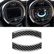 2 pezzi auto F pannello di navigazione pannello di navigazione in fibra di carbonio adesivo decorativo per BMW Mini Cooper Countryman Clubman F54 / F55 / F56 / F60, For BMW Mini F55