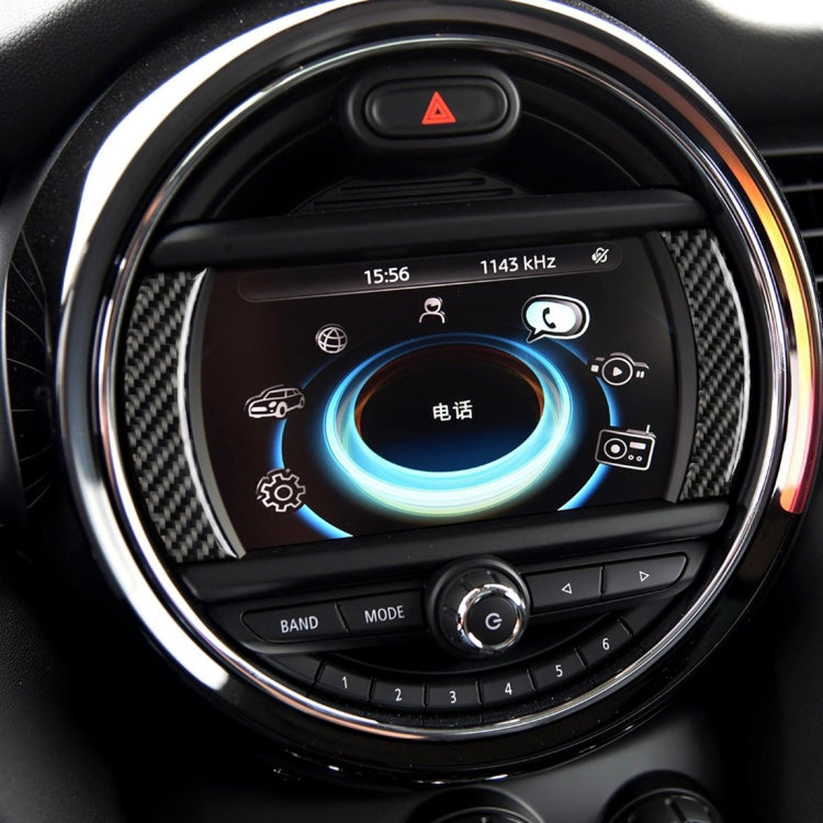2 pezzi auto F pannello di navigazione pannello di navigazione in fibra di carbonio adesivo decorativo per BMW Mini Cooper Countryman Clubman F54 / F55 / F56 / F60, For BMW Mini F55