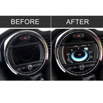 2 pezzi auto F pannello di navigazione pannello di navigazione in fibra di carbonio adesivo decorativo per BMW Mini Cooper Countryman Clubman F54 / F55 / F56 / F60, For BMW Mini F55