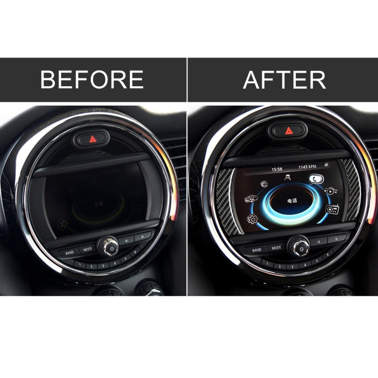 2 pezzi auto F pannello di navigazione pannello di navigazione in fibra di carbonio adesivo decorativo per BMW Mini Cooper Countryman Clubman F54 / F55 / F56 / F60, For BMW Mini F55