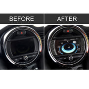 2 pezzi auto F pannello di navigazione pannello di navigazione in fibra di carbonio adesivo decorativo per BMW Mini Cooper Countryman Clubman F54 / F55 / F56 / F60, For BMW Mini F55