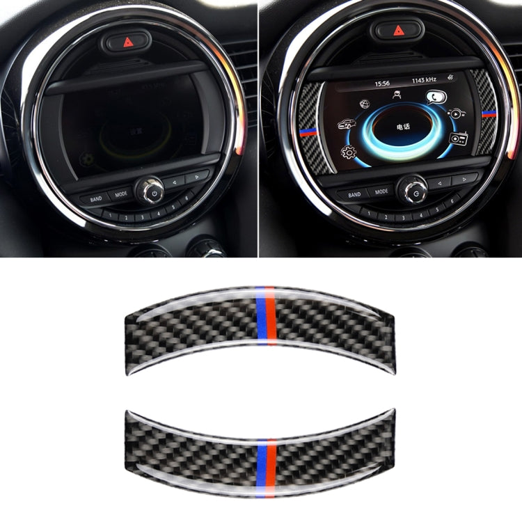 Adesivo pannello navigazione fibra carbonio per BMW Mini