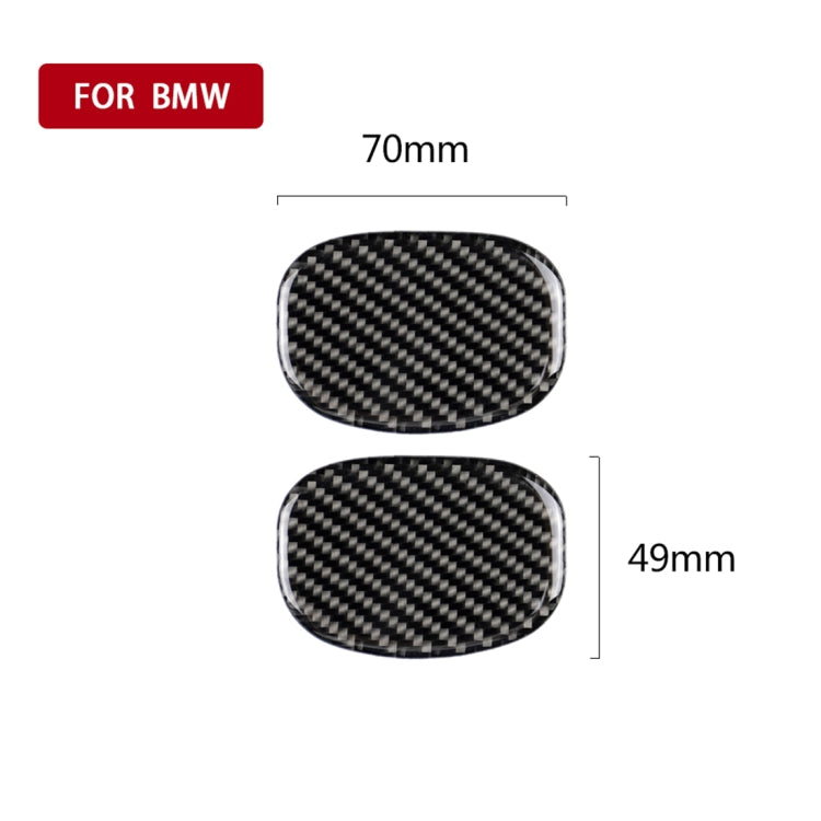 Adesivo decorativo in fibra di carbonio con maniglia posteriore per seggiolino auto per BMW Mini Cooper F55 / F56, For BMW Mini Cooper JCW One F56