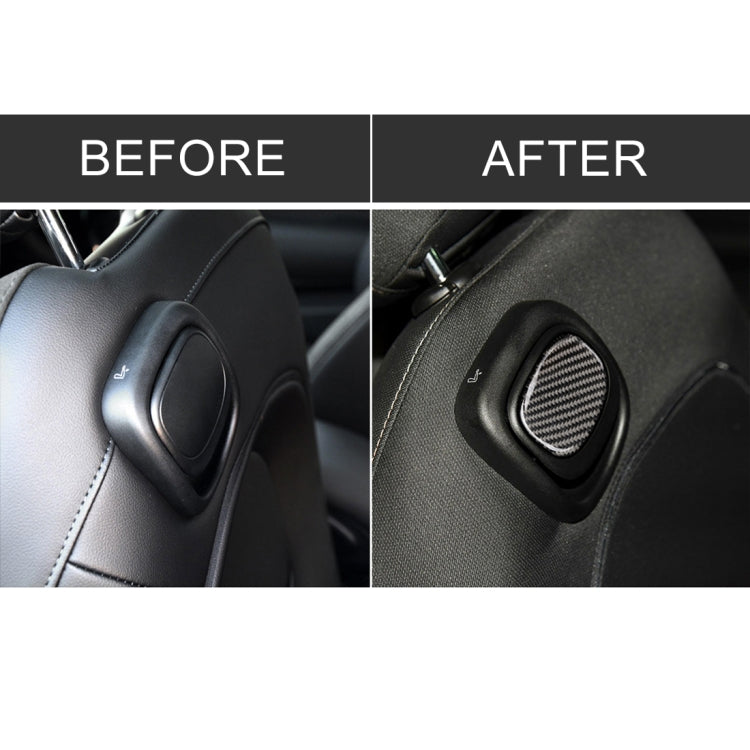 Adesivo decorativo in fibra di carbonio con maniglia posteriore per seggiolino auto per BMW Mini Cooper F55 / F56, For BMW Mini Cooper JCW One F56