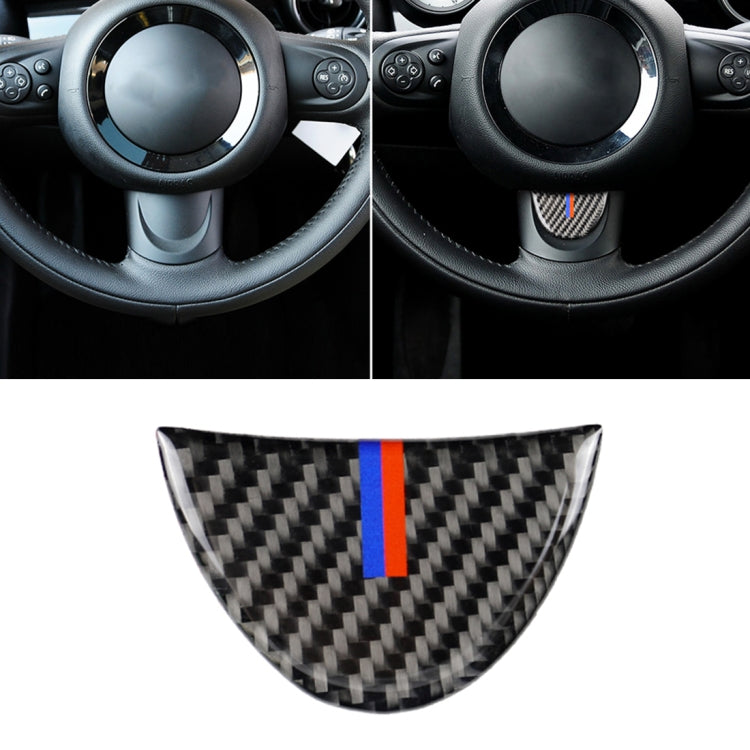 Adesivo decorativo in fibra di carbonio per volante BMW Mini