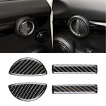 4 pezzi auto F telaio maniglia porta adesivo decorativo in fibra di carbonio per BMW Mini Cooper Clubman Countryman F55 / F54 / F60, For BMW Mini F60