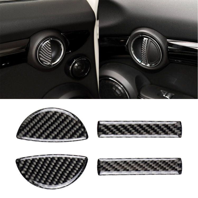 4 pezzi auto F telaio maniglia porta adesivo decorativo in fibra di carbonio per BMW Mini Cooper Clubman Countryman F55 / F54 / F60, For BMW Mini F60