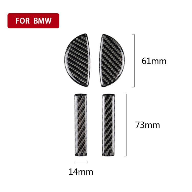 4 pezzi auto F telaio maniglia porta adesivo decorativo in fibra di carbonio per BMW Mini Cooper Clubman Countryman F55 / F54 / F60, For BMW Mini F60