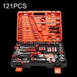 Set di chiavi a cricchetto per cassetta degli attrezzi combinata per riparazione auto 121 in 1 multifunzione, 121 In 1