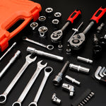 Set di chiavi a cricchetto per cassetta degli attrezzi combinata per riparazione auto multifunzione 150 in 1, 150 In 1
